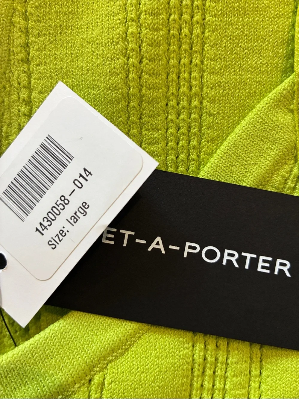 Fleur du Mal Neon Lime Ribbed Tank Midi Dress - Picture 9 of 9